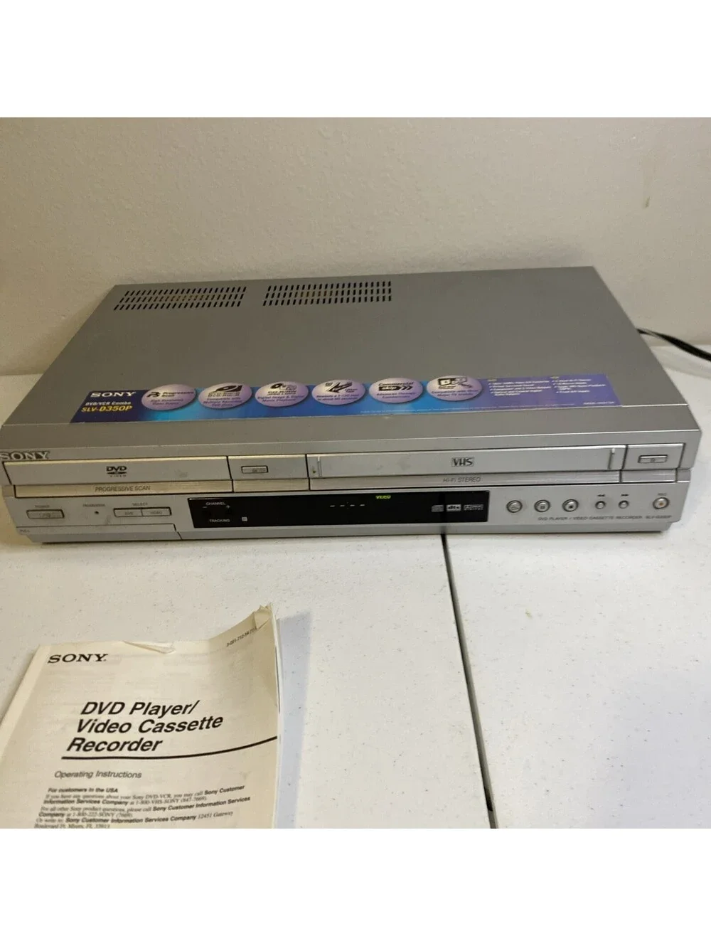 Sony SLV-D271P VCR DVD Combo VHS Player Recorder Not Working No Remote
